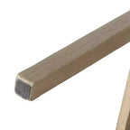 Lot de 2 chaises de salle à manger rétro avec accoudoirs et pieds en bois d'hévéa, Naturel+Beige 4S - HABITRIO