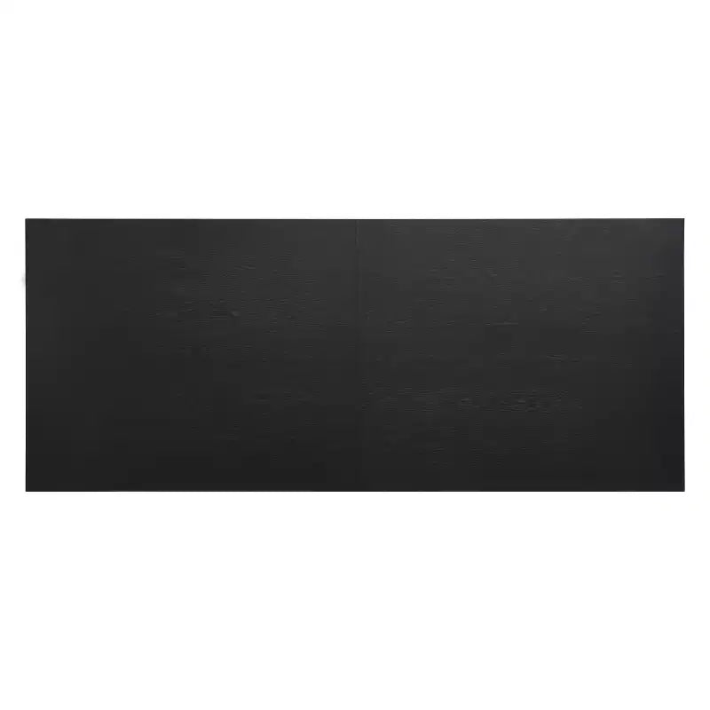 Table à manger 95L pour 8 personnes, tables de cuisine rectangulaires en bois massif de style ferme classique, Noir - HABITRIO