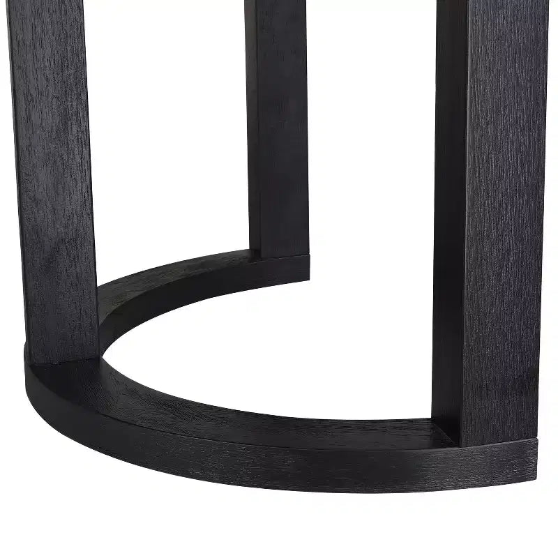 Table à manger 95L pour 8 personnes, tables de cuisine rectangulaires en bois massif de style ferme classique, Noir - HABITRIO