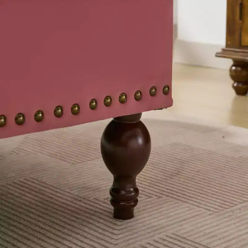 HYLEORY Chaise longue de rangement, fauteuil d'appoint moderne en velours capitonné avec pieds en bois massif et oreiller lombaire (accoudoir droit)