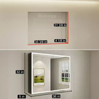 Armoire à pharmacie HBEZON avec miroirs et lumières, armoire de salle de bain à encastrer/murale, 3 modes d'éclairage, intensité réglable, anti-buée, noire