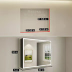 Armoire à pharmacie HBEZON avec miroirs et lumières, armoire de salle de bain à encastrer/murale, 3 modes d'éclairage, intensité réglable, anti-buée, noire