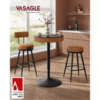 VASAGLE Collection EKHO - Table de bar ronde réglable en hauteur avec rangement