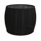 Table d'appoint en tonneau tressé Household Essentials, noir