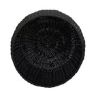 Table d'appoint en tonneau tressé Household Essentials, noir