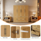 Ensemble de rangement de placard d'armoire familial style rotin 110W