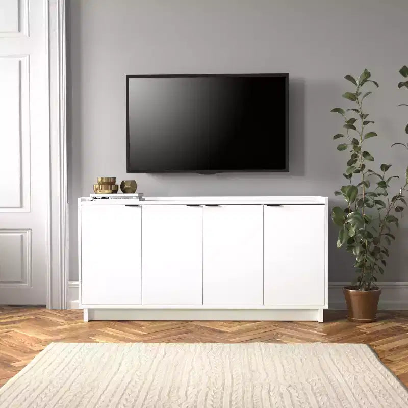Table Console Buffet à 4 Portes Simplement Moderne Prepac