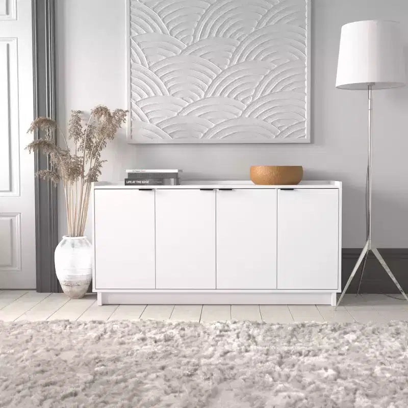Table Console Buffet à 4 Portes Simplement Moderne Prepac