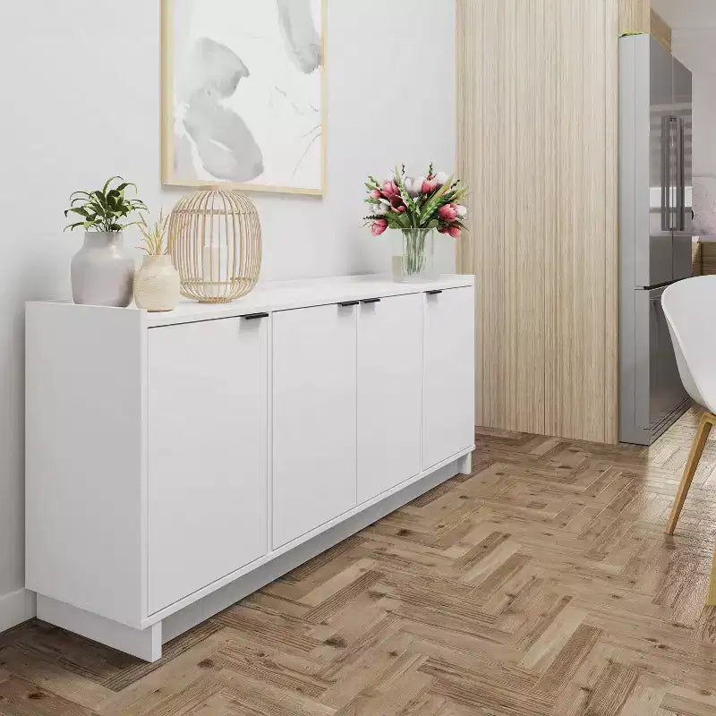 Table Console Buffet à 4 Portes Simplement Moderne Prepac