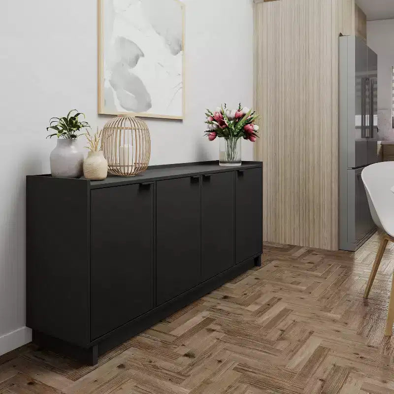 Table Console Buffet à 4 Portes Simplement Moderne Prepac