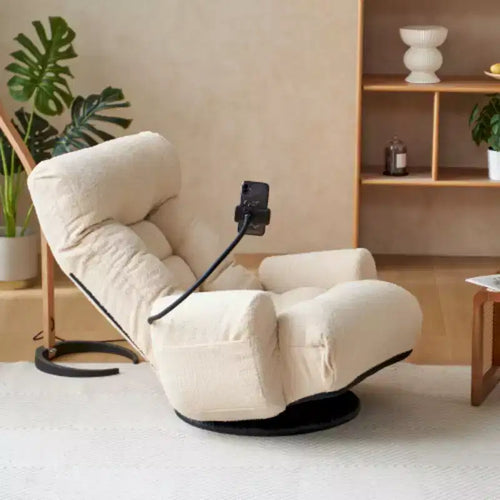 360 Swivel Gaming Chair, 5 Level Adjustable Ergonomic Chair with Built-in Spring Seat Bag, Floor Chair with Phone Holder Lazy Sofa Chair Game Rocker