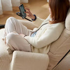 Chaise de jeu pivotante à 360°, chaise ergonomique réglable sur 5 niveaux avec sac de siège à ressort intégré, chaise de sol avec support de téléphone, fauteuil paresseux, bascule de jeu