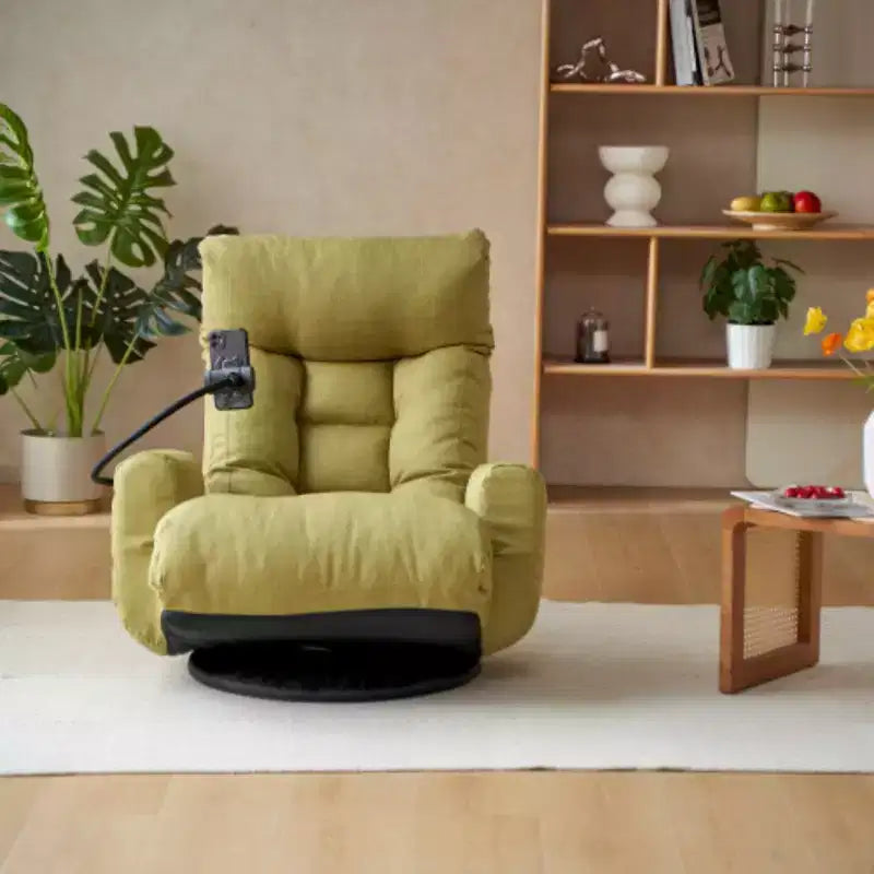 Chaise de jeu pivotante à 360°, chaise ergonomique réglable sur 5 niveaux avec sac de siège à ressort intégré, chaise de sol avec support de téléphone, fauteuil paresseux, bascule de jeu
