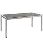 Ensemble de salle à manger extérieur en aluminium Shore 9 pièces