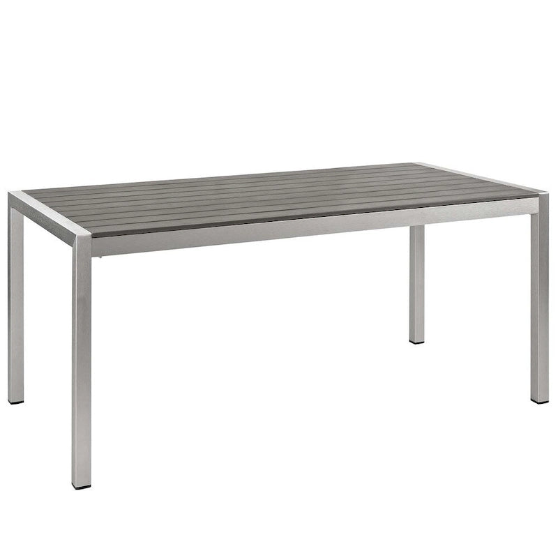 Ensemble de salle à manger extérieur en aluminium Shore 9 pièces