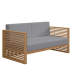 Ensemble de patio extérieur en teck 6 pièces Carlsbad