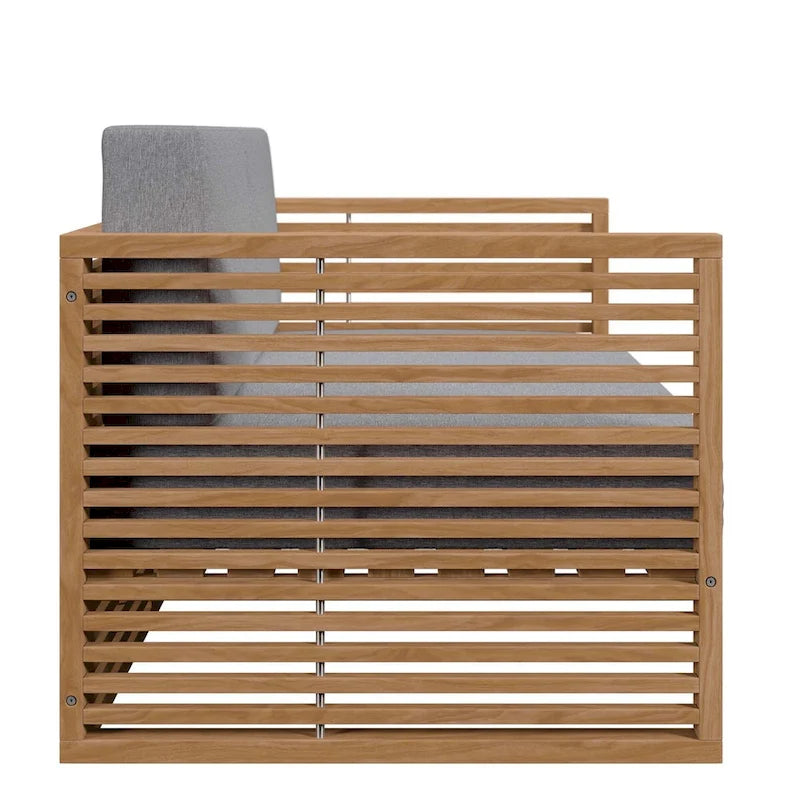 Ensemble de patio extérieur en teck 6 pièces Carlsbad