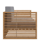 Ensemble de patio extérieur en teck 6 pièces Carlsbad