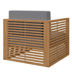 Ensemble de patio extérieur en teck 6 pièces Carlsbad