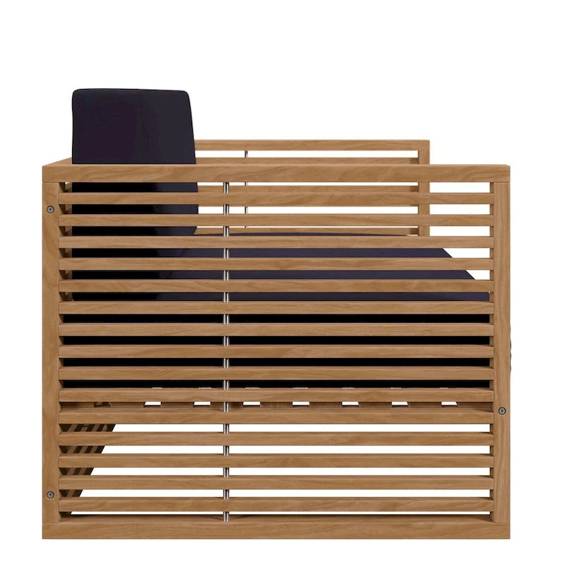 Ensemble de patio extérieur en teck 6 pièces Carlsbad
