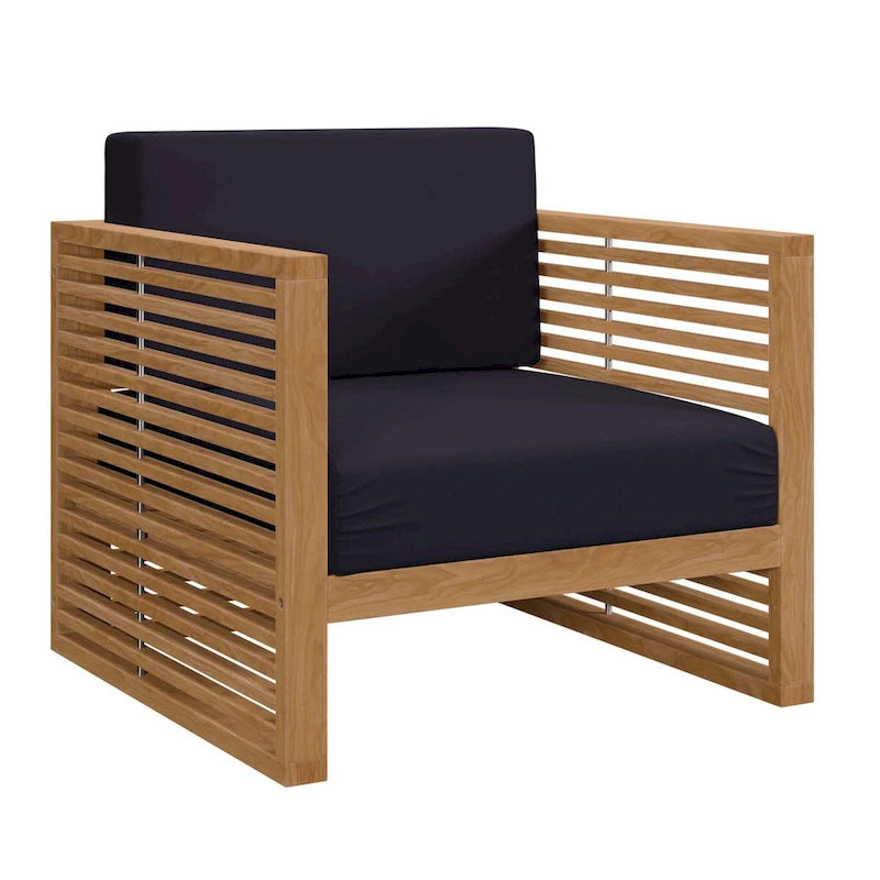Ensemble de patio extérieur en teck 6 pièces Carlsbad