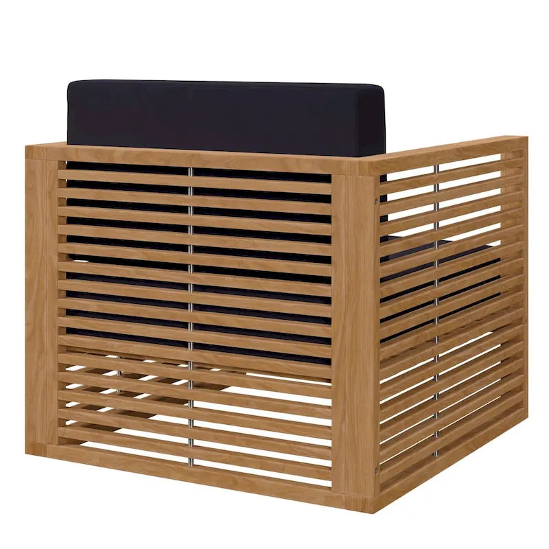 Ensemble de patio extérieur en teck 6 pièces Carlsbad