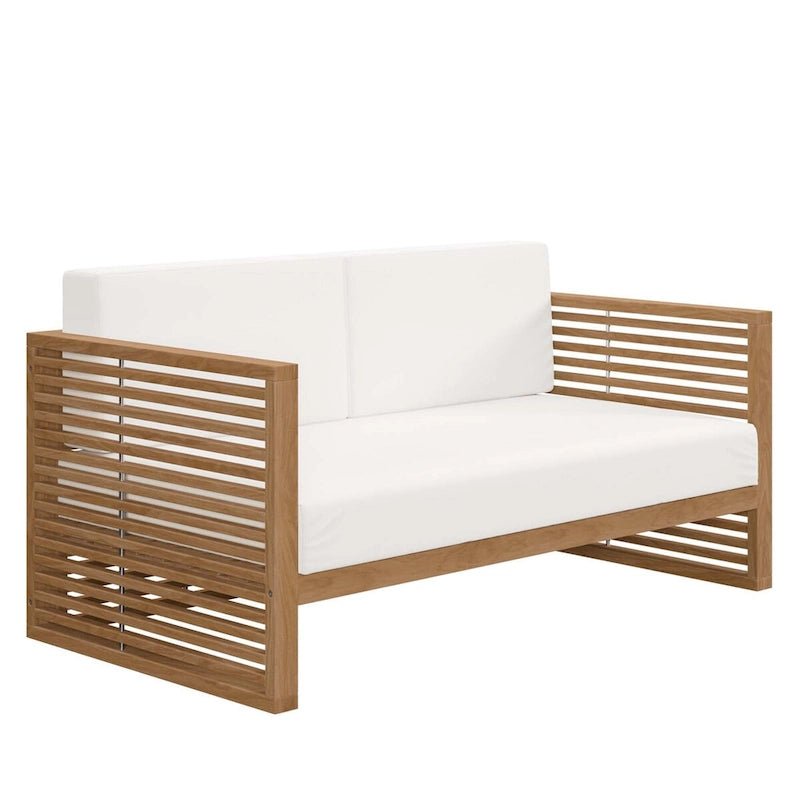 Ensemble de patio extérieur en teck 6 pièces Carlsbad