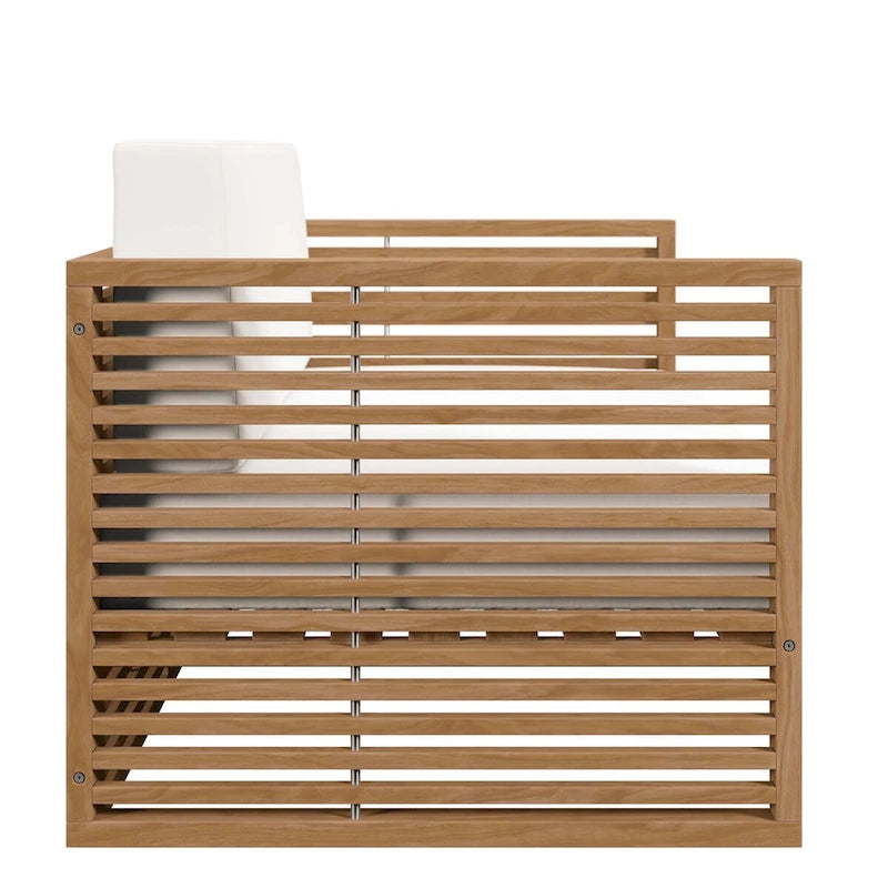 Ensemble de patio extérieur en teck 6 pièces Carlsbad