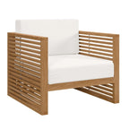 Ensemble de patio extérieur en teck 6 pièces Carlsbad