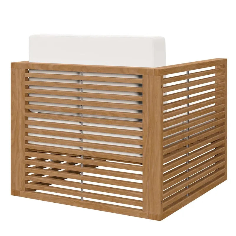 Ensemble de patio extérieur en teck 6 pièces Carlsbad