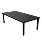 Ensemble de salle à manger d'extérieur moderne en aluminium à treillis maillé de 241 cm avec huit fauteuils - N/A