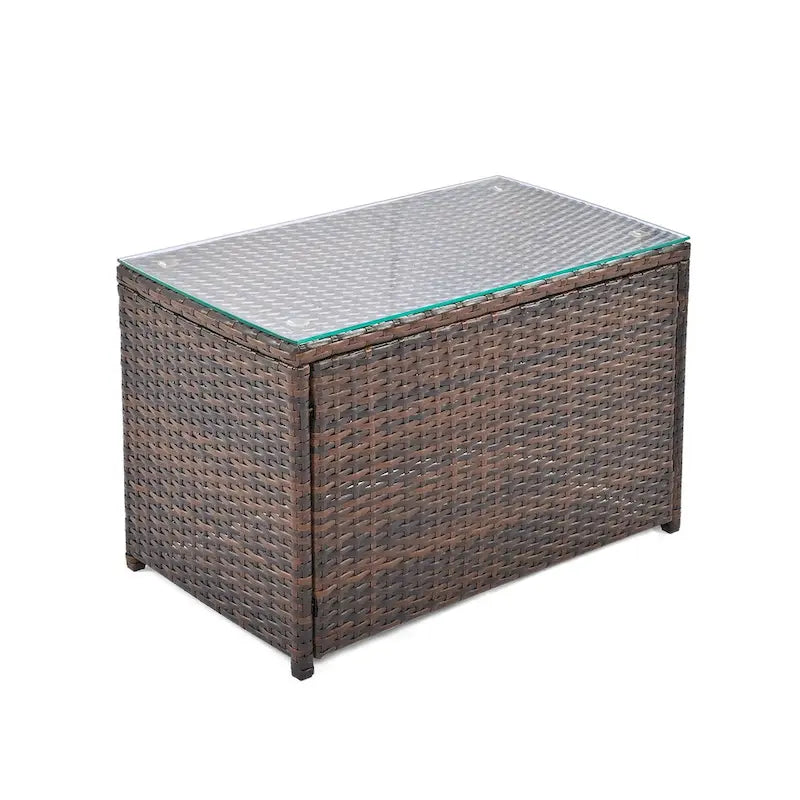 Ensemble de canapé d'extérieur rond de 6 pièces pour conversation de patio