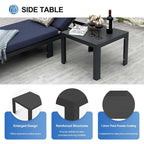 FINCATI Salon de jardin en aluminium, ensemble de conversation d'extérieur avec table – 8 pièces