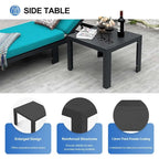 FINCATI Salon de jardin en aluminium, ensemble de conversation d'extérieur avec table – 8 pièces