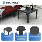 FINCATI Salon de jardin en aluminium, ensemble de conversation d'extérieur avec table – 8 pièces