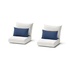 Ensemble 3 pièces Milo Espresso Sunbrella : fauteuils de jardin et table d'appoint