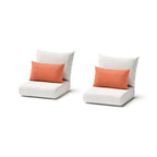 Ensemble 3 pièces Milo Espresso Sunbrella : fauteuils de jardin et table d'appoint