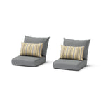 Ensemble 3 pièces Milo Espresso Sunbrella : fauteuils de jardin et table d'appoint