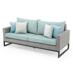 Ensemble de salon de jardin profond 7 pièces Milo Gray Sunbrella avec table