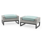 Ensemble de salon de jardin profond 7 pièces Milo Gray Sunbrella avec table