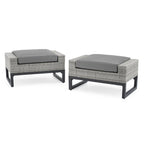 Ensemble de salon de jardin profond 7 pièces Milo Gray Sunbrella avec table