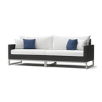 Sectionnel d'extérieur 4 pièces Milo Espresso Sunbrella avec table pour patio