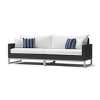 Sectionnel d'extérieur 4 pièces Milo Espresso Sunbrella avec table pour patio