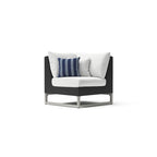 Sectionnel d'extérieur 4 pièces Milo Espresso Sunbrella avec table pour patio