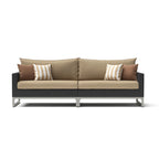 Sectionnel d'extérieur 4 pièces Milo Espresso Sunbrella avec table pour patio