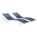 Glimpse - Lot de 2 chaises longues de patio en filet - N/A