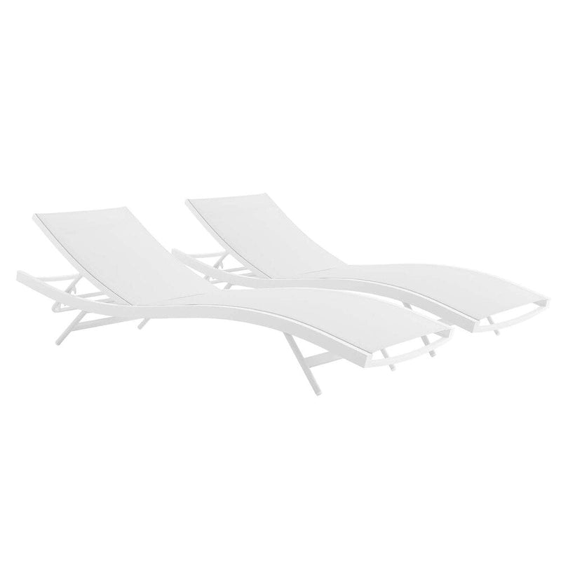 Glimpse - Lot de 2 chaises longues de patio en filet - N/A