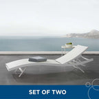 Glimpse - Lot de 2 chaises longues de patio en filet - N/A
