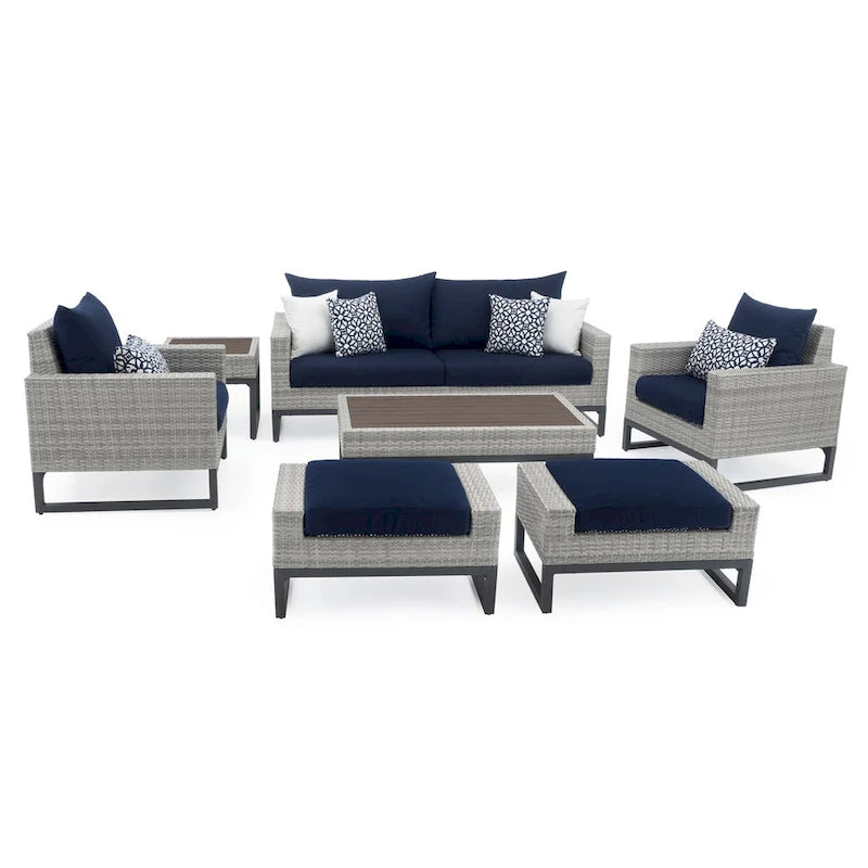 Ensemble de patio Milo Grey Sunbrella 18 pièces
