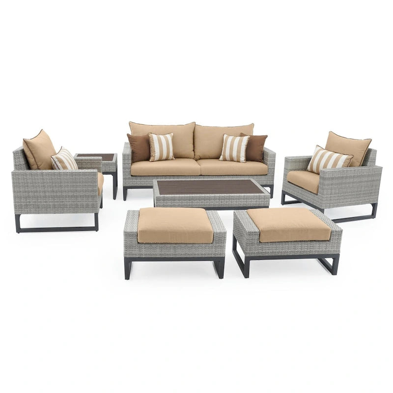Ensemble de patio Milo Grey Sunbrella 18 pièces